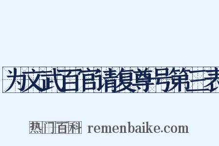 为文武百官请复尊号第三表是什么意思的图片
